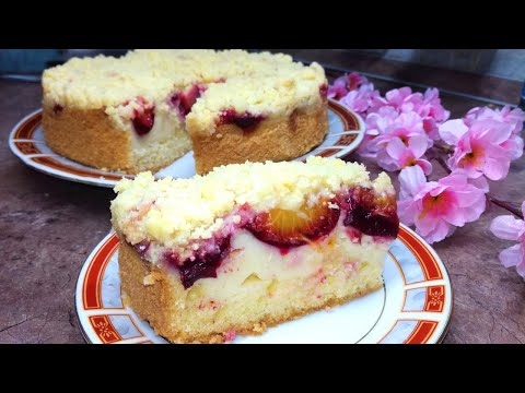 Видео: Творожный Пирог со Сливами Невероятно Нежный и Вкусный!