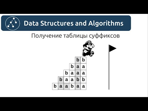Видео: Алгоритмы. Получение таблицы суффиксов