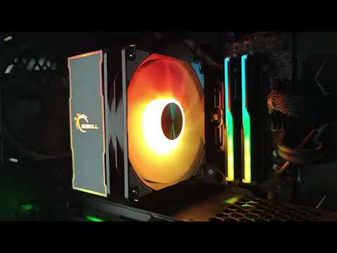 Видео: Демонстрация работы подсветки кулера G Skill MT4 V3 BK ARGB 1FAN