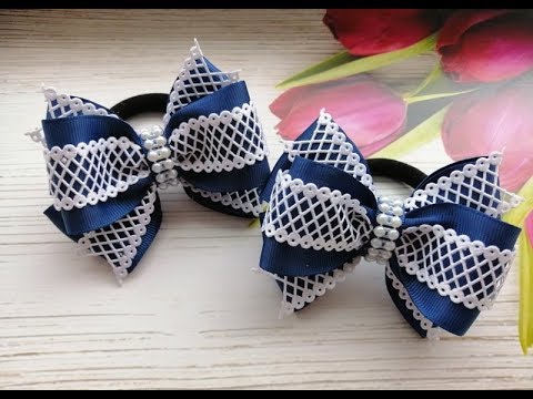 Видео: Простые школьные бантики МК КАнзаши / Simple school bows /  Simples escolares fitas