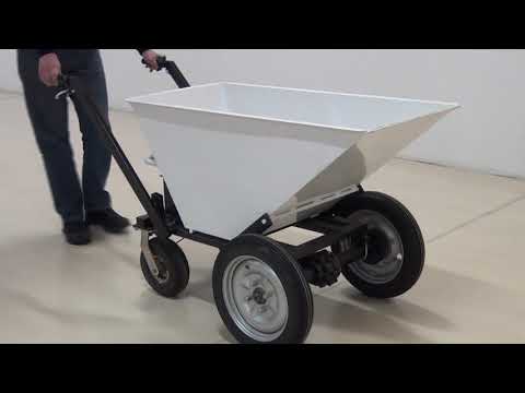 Видео: Электрическая тачка, мини думпер, электрический думпер на аккумуляторах, садовая самоходная тачка.