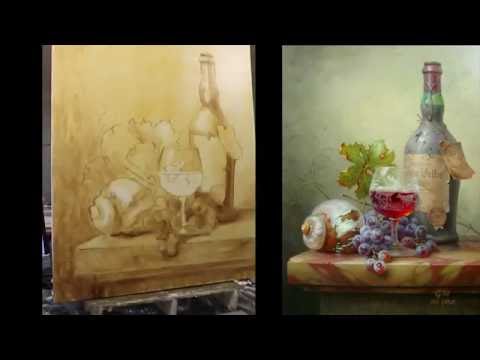 Видео: Пишем натюрморт Toth Gabor. Часть 1,2. Живопись маслом.