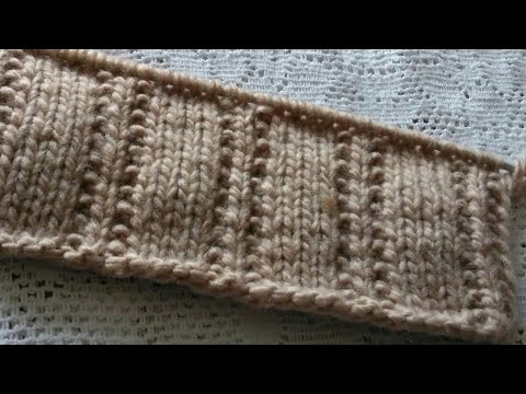 Видео: Красивый и очень лёгкий узор спицами только лицевыми и изнаночными петлями.