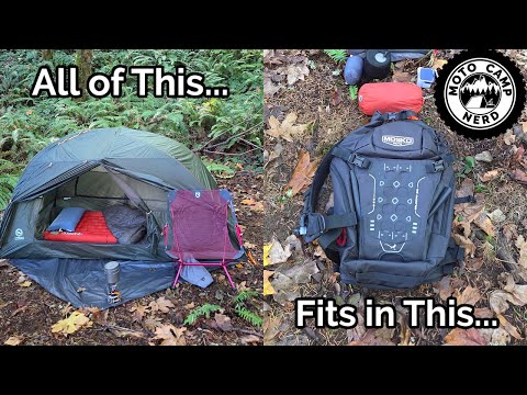 Видео: Наш самый компактный набор для кемпинга на мотоцикле (25 литров и 15 фунтов)