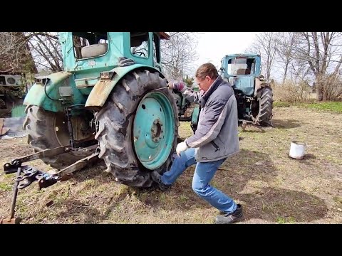 Видео: #мтз80 #т40 #трактор замена камеры без снятия колеса