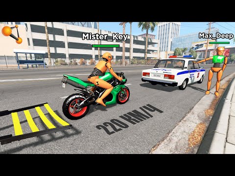 Видео: КАПКАН СМЕРТИ! ДРУГ ИЗ ПОЛИЦИИ ПРИНЯЛ ЖЕСТКИЕ МЕРЫ ПО ОСТАНОВКЕ | BeamNG.drive Online