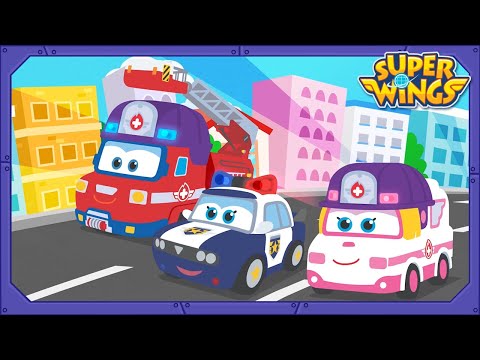 Видео: [Игра SUPERWINGS] Полицейские игры | Автомобильная игра | Полицейская машина | Скорая помощь