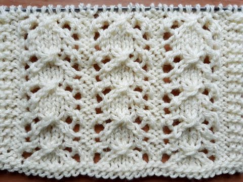 Видео: Ажурный узор спицами для джемпера, кардигана, жилета