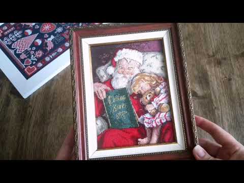 Видео: Мой рукодельный февраль 2021/Вышивка/Dimensions "Рождественские истории" /Риолис/Пасхальный кролик