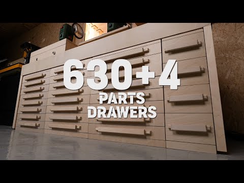 Видео: Ящик для хранения 634 деталей / переносной лоток / чертеж в комплекте / DIY