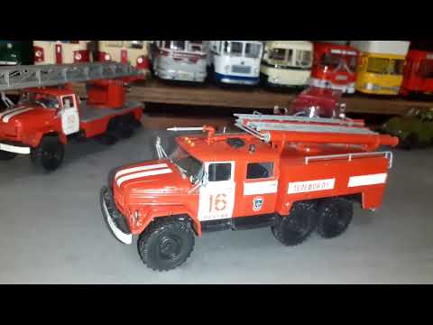 Видео: обзор моделей 1/43 зил 131 пожарные и газ 51 молоко