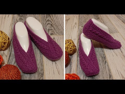 Видео: ШИКАРНЫЕ  и очень ПРОСТЫЕ тапочки следки спицами!  Самое ПОДРОБНОЕ видео, доступно ДЛЯ НАЧИНАЮЩИХ!