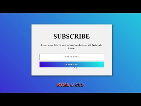 Видео: Форма подписаться используя HTML & CSS шаг за шагом || Subscribe form using HTML & CSS step by step