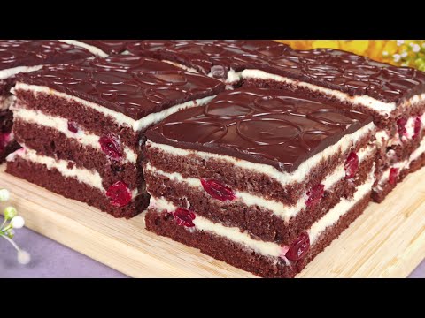 Видео: Самый вкусный вишневый зимний торт, который тает во рту. Невероятно вкусный торт.