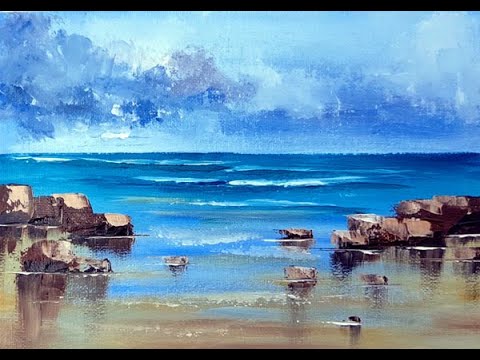 Видео: Как да нарисуваме морски плаж с маслени бои