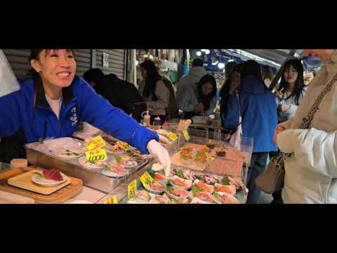 Видео: Токио. Рыбный рынок Цукидзи.