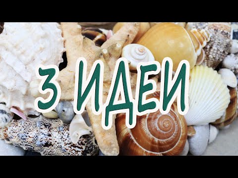 Видео: 3 ИДЕИ поделок из РАКУШЕК / 3 IDEAS of crafts from shells