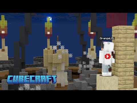 Видео: Моя первая игра на осенней карте "Chandelier" в SkyWars! Minecraft java 185 #cubecraft #minecraft