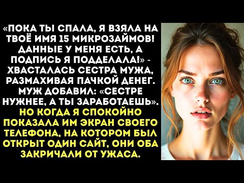 Видео: «Я оформила на тебя микрозаймы! Будешь платить, милая!» — ухмыльнулась золовка, показав мой паспорт.
