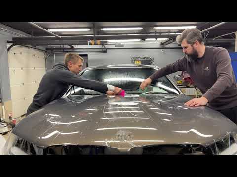Видео: Установка антигравийной пленки/installation on this beautiful BMW PPF Plenza