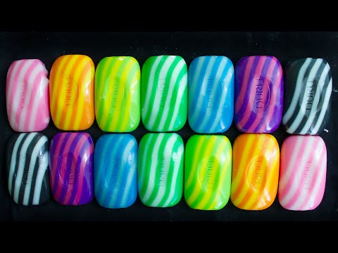 Видео: Резка полосатого мыла🌈. Лакированное мыло. Только DURU.  звук ASMR.