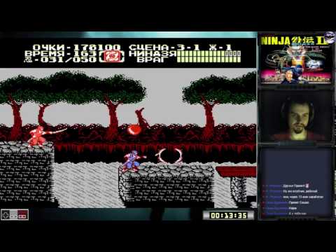 Видео: Ninja Ryukenden 2 | Ninja Gaiden 2 прохождение 100% | Игра на (Dendy, Nes, Famicom) Cтрим [RUS]