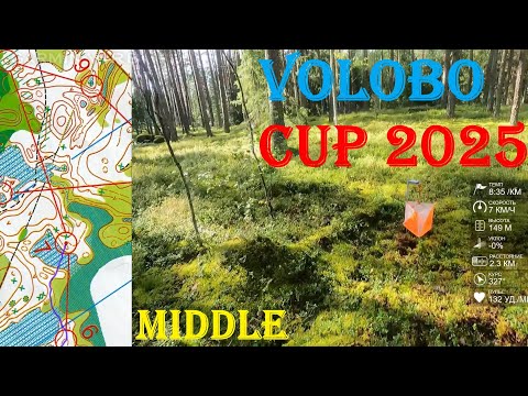 Видео: Спортивное ориентирование (headcam orienteering) - Кубок Волобо 2025, Беларусь, средняя - 26.07.2025