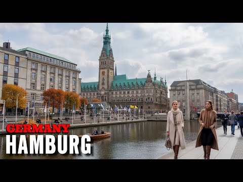 Видео: Гамбург, Германия 4К Исторический центр города | Пешеходная экскурсия