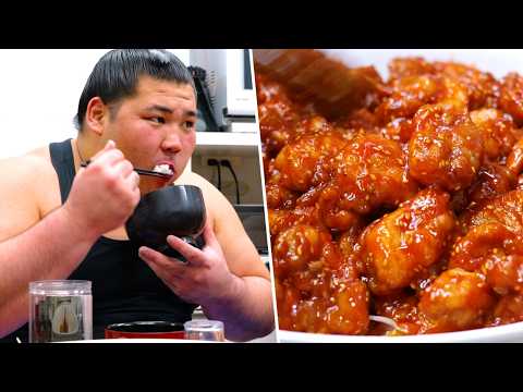 Видео: Острая Курица Янънём с Горой Риса🍚 После Интенсивной Тренировки по Сумо