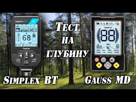 Видео: Nokta Simplex BT и Mars Gauss MD тест по глубине в лесу