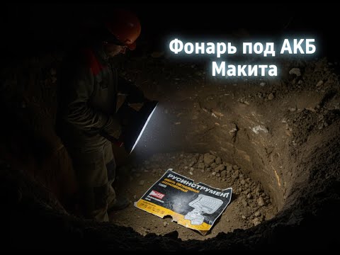 Видео: Фонарь аккумуляторный под АКБ Макита LXT 18v 0125 от Русинструмент.