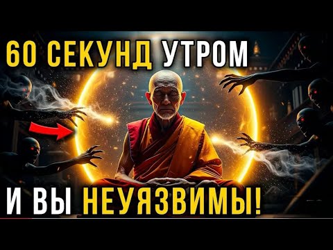 Видео: Тибетский Щит Монаха: Утренняя Практика на 1 Минуту, Которая Делает Вас Невидимым для Зависти и Зла.