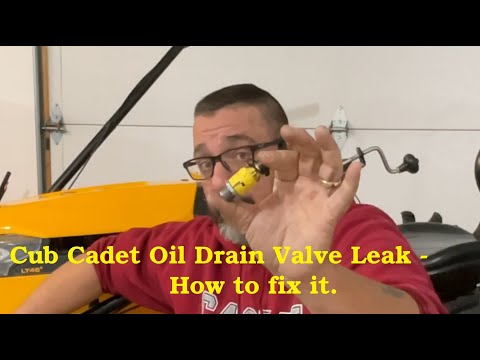 Видео: Клапан быстрого слива масла Cub Cadet - исправление