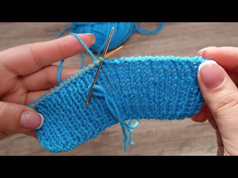 Видео: Как эластично закрыть петли резинки  - урок для начинающих How to Elastically cast off rib stitches