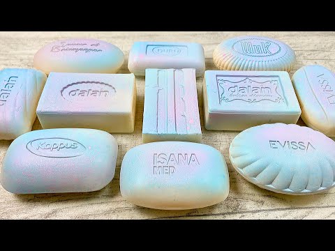Видео: ASMR soap cutting * Painted soap * Soap crunch * Резка крашенного мыла