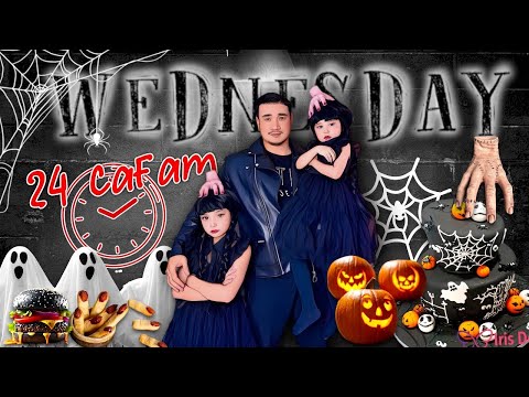 Видео: 24 САҒАТ⏰😱 WEDNESDAY😈💜☂️🕷️Жасмин & Томирис👧🏼👧🏻 @kopzhasarovy