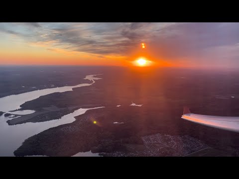 Видео: Красивая посада Airbus A330-300 Аэрофлота в Москве на закате=))