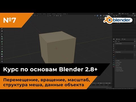 Видео: Перемещение, вращение, масштаб, структура меша, данные объекта