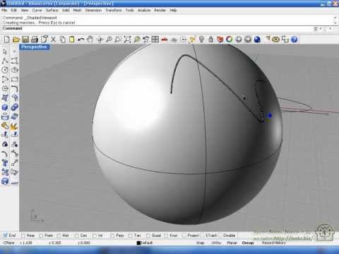 Видео: Rhino: Работа с кривыми, сетка, слои