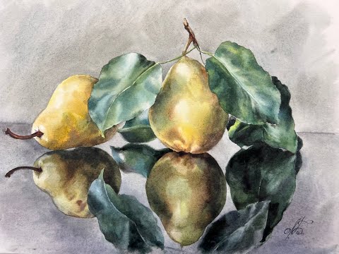 Видео: «Груши в отражении», часть 1. Мастер-класс Лилии Бето