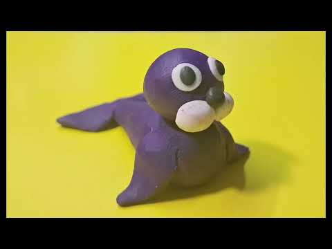 Видео: Легко и просто. Прикольный тюлень из пластилина. Plasticine seal | Art Time 