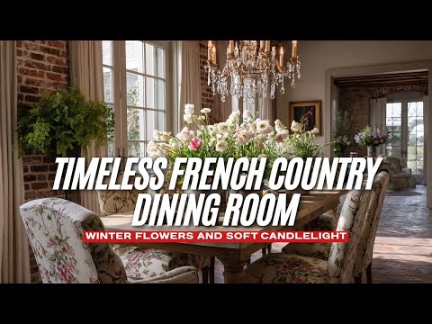 Видео: Столовая в классическом французском стиле с зимними цветами и мягким светом свечей