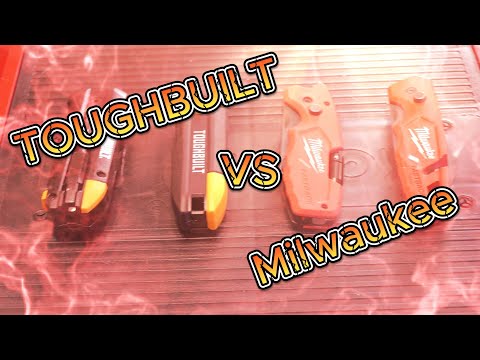 Видео: Сравнительный Обзор строительных ножей TOUGHBUILD и MILWAUKEE