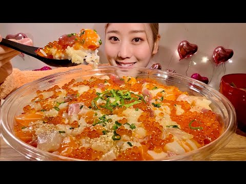 Видео: ASMR Чаша риса с сашими【русские субтитры】【Mukbang/ Eating Sounds】