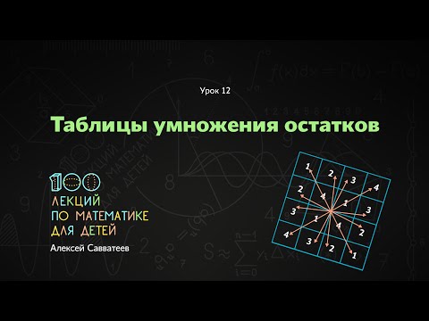 Видео: 12. Таблицы умножения остатков. Алексей Савватеев. 100 уроков математики 6+