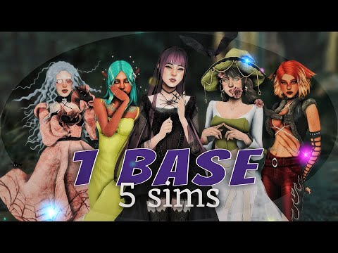 Видео: 1 БАЗА - 5 СИМОВ-СВЕРХОВ 🦇 [ The Sims 4 CAS Challenge]