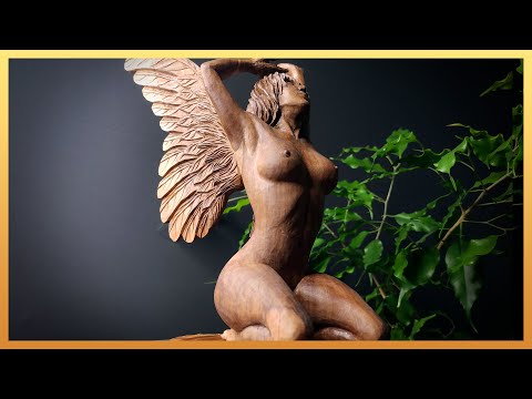 Видео: Как из дерева вырезать Фею. Скульптурная резьба, полный процесс.