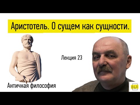 Видео: 23. Аристотель. О сущем как сущности