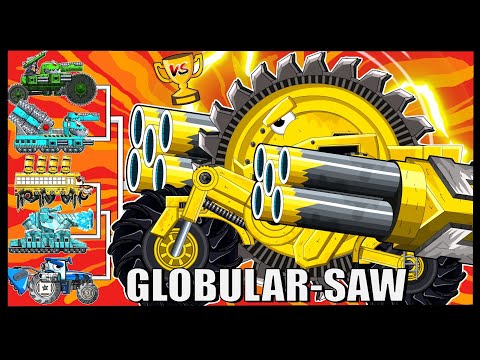 Видео: Globular Saw - Monster Truck | WOT | Мега танки VS Босс | Мультики про танки | Arena Tank Cartoon