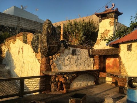 Видео: как сделать декоративную штукатурку без навыков штукатура,  китайский стиль пьяный монах.на Канарах.